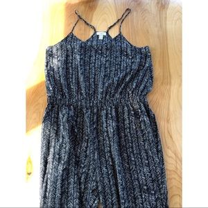 LOFT | B&W Tencil Spaghetti Strap Jumpsuit